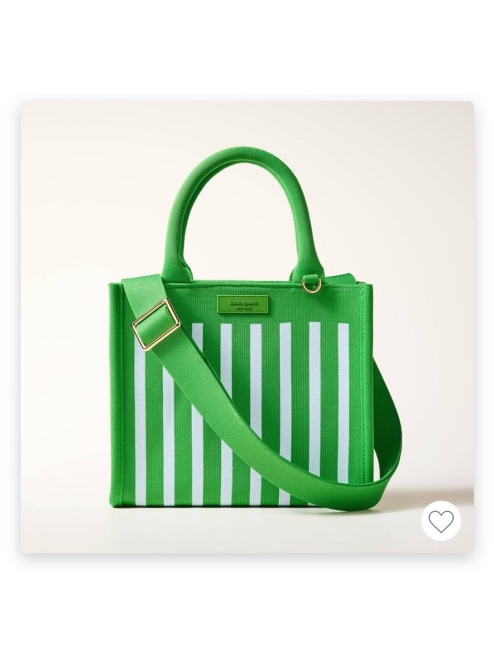kate spade x target Green and White Striped Tote with Removable Strap